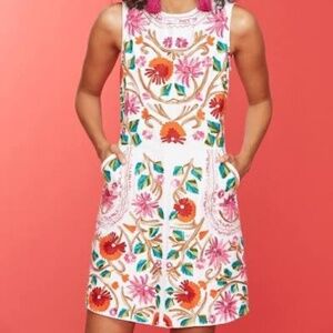 Roller Rabbit Kuzu Embroidery Kiki Dress XS